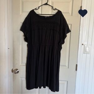 Torrid lace inset short sleeve jersey skater dress